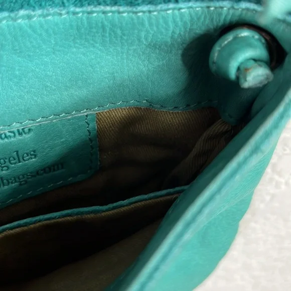 Free People X Cut and paste Los Angeles Embroidered Fringe Crossbody Leather - Picture 8 of 11